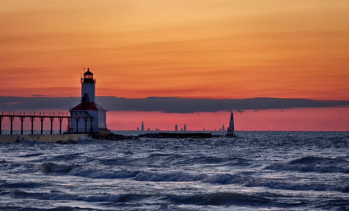 Michigan City Sunset #109