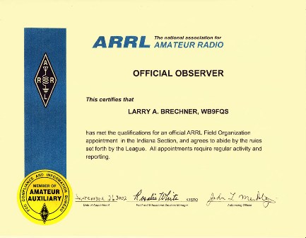ARRL Official Observer
